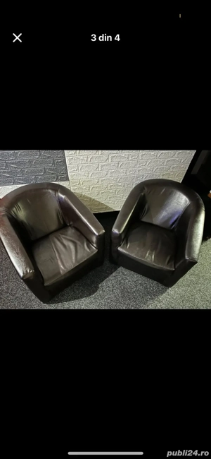 canapea cu scaun din piele 