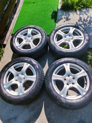 Vând roti Audi, jenti aliaj originale Audi cu anvelope bine Continental - imagine 5