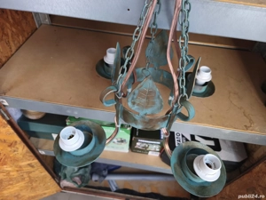 Lustra cu 4 brațe fier forjat - imagine 3