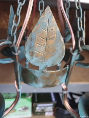 Lustra cu 4 brațe fier forjat - imagine 4