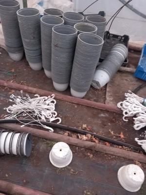 Vand 500buc ghivece de flori cu agatatoare