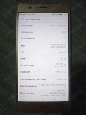 Telefon mobil Huawei P9 Lite, Dual Sim, 16GB, 4G, Gold . Pret-350 Lei. - imagine 5