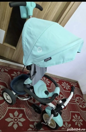 Tricicletă Coccolle Urbio Air Verde cu roti gonflabile 