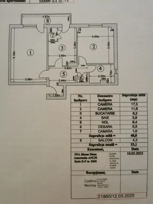 Apartament 2 camere, dec, etaj 3/8, Mazepa 2, vedere Dunare - imagine 4