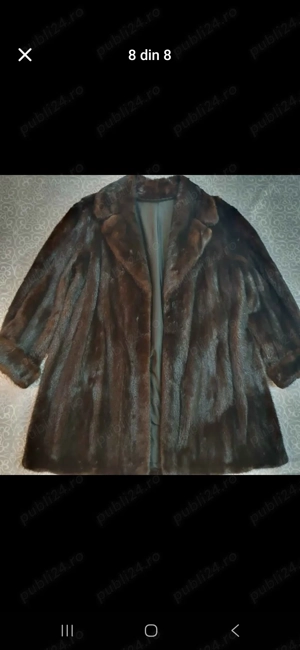 Haina de blana nurca in stare foarte buna - imagine 2