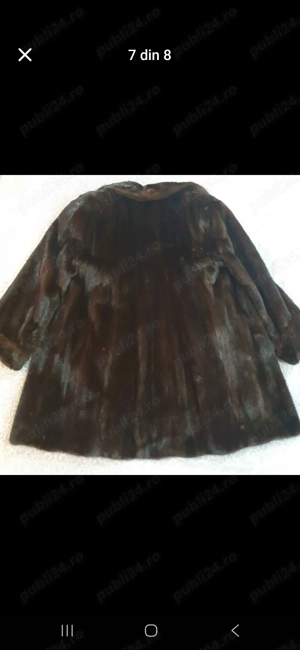 Haina de blana nurca in stare foarte buna - imagine 3