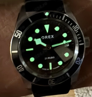 OREX 21 Rubis Made in Romania mecanism japonez Automat Citizen Miyota 8215 Diver 200 m Geam Safir 41 - imagine 2