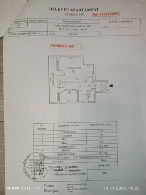 Vand apartament o camera 37 mp