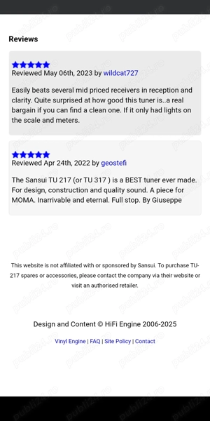 Tuner Sansui tu 217  - imagine 5