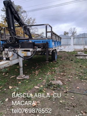 remorca basculabila cu macara - imagine 2