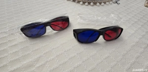 Ochelari 3D Anaglyph - roșu albastru, compatibili TV, PC, proiector