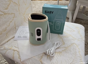 Încălzitor portabil pentru biberoane cu afișaj digital LED, încarcare USB