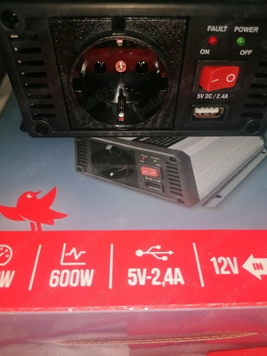 Invertor 600w auchan franta 199 ron - imagine 3