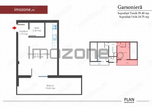 Garsoniera de vanzare, bloc nou, finisatala cheie, centrala termica individuala - imagine 7