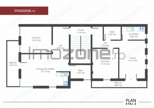 Apartament 2 camere, bloc nou, finisat la cheie, centrala termica individuala - imagine 12