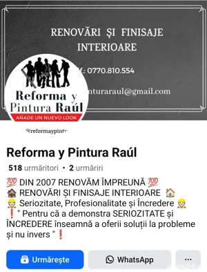 Meseriaș cu experiență (RENOVĂRI și FINISAJE)