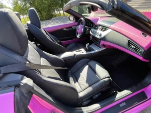 BMW Z4 sDrive 2.3i custom roz unicat, doar 26.733 km verificabili, stare colecționar, un icon - imagine 9