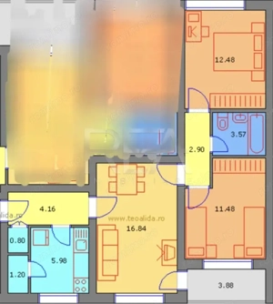 3 camere 2/4, anvelopat-Afi Cotroceni-Orizont