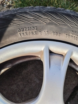 Vând set jenti aluminiu cu anvelope 185/65 R15 - imagine 2