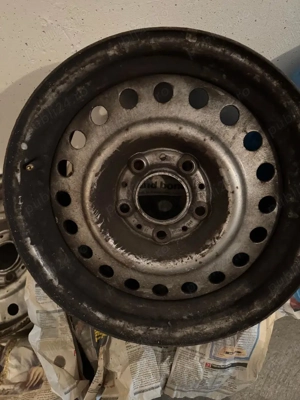 Set de 4 jante din otel Vw Bora. Se pot utiliza pe Skoda Octavia - imagine 3