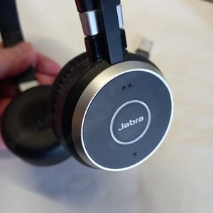 2 perechi de căști Jabra Evolve 65, cu adaptoare (dongle), stare bună, funcționale - imagine 4