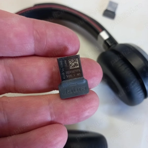 2 perechi de căști Jabra Evolve 65, cu adaptoare (dongle), stare bună, funcționale - imagine 5