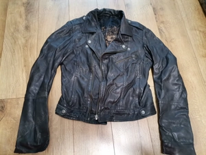 Geaca biker din piele naturala pt femei