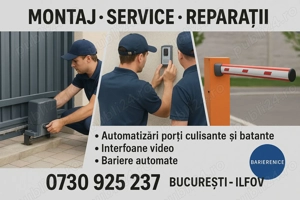 Service reparatii automatizari culisante sau batante interfoane video si bariere automate  - imagine 2