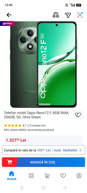 Opoo Reno 12 F cu 5g 