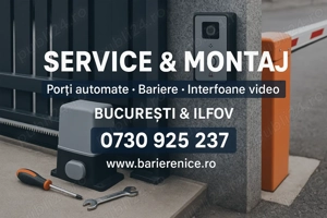Service reparatii automatizari culisante sau batante interfoane video si bariere automate 