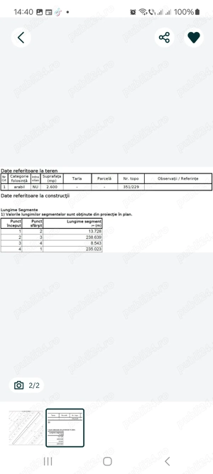 Teren de vanzare Tinoasa, Sf Ilie, 26 ari