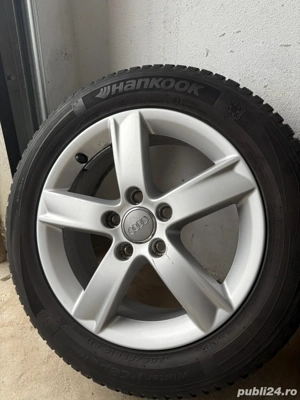 Jante Audi+Cauciucuri de iarnă M-S in stare foarte buna  - imagine 5