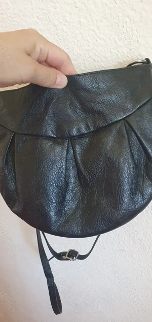 Gentuta piele naturala neagra curea ajustabila