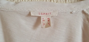 Bluza dama bumbac broderie Esprit S alb - imagine 2