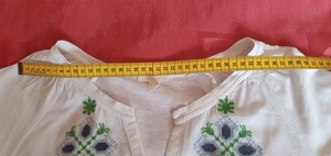 Bluza dama bumbac broderie Esprit S alb - imagine 3