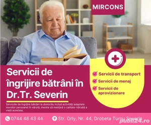 Ingrijire batrani la domiciliu !  
