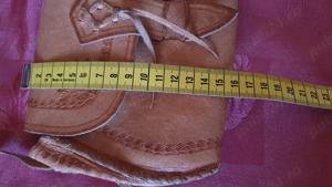 Frumoasa gentuta piele naturala noua handmade  - imagine 4