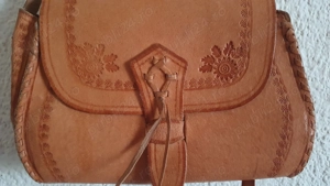 Frumoasa gentuta piele naturala noua handmade  - imagine 2