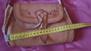 Frumoasa gentuta piele naturala noua handmade  - imagine 5