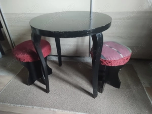 Masuta lemn cu tabureti 