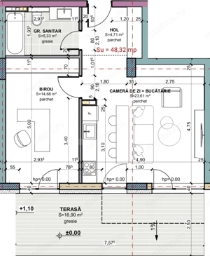 Apartament 2 camere, terasa 18 mp, comision 0, Terra Gardens Oasului - imagine 4