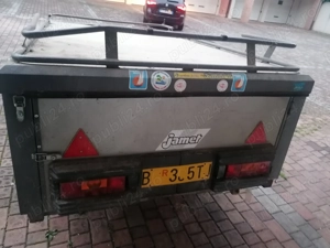 Vând remorcă, cu schelet pentru cort, stare perfectă  - imagine 4