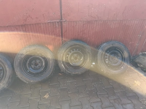 Vând set 4 jante tablă cu tot cu anvelope 