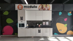 Mobila de bucatarie 2900mm, Modulo, Corpuri superioare 916mm, design Riflat