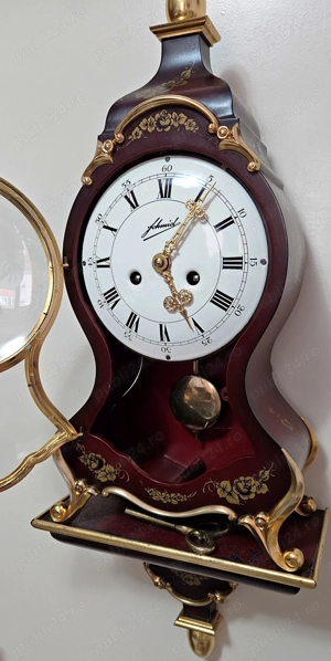 Ceas de semineu cu pendul Schmid  - imagine 4