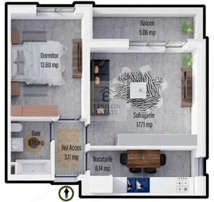Ap. 2 cam. martie 2026 zona Militari Residence