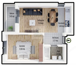 Ap. 2 cam. martie 2026 zona Militari Residence