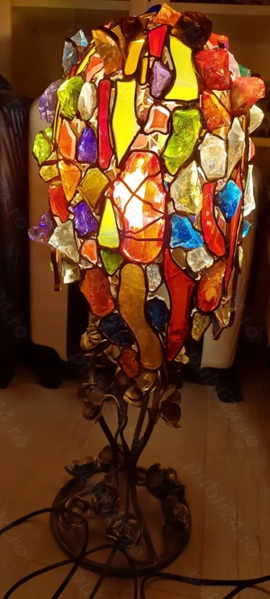 Vand veioza vitraliu lucrata manual - imagine 2