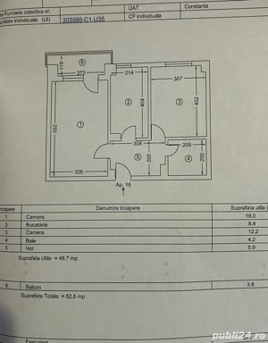 Apartament 2 camere decomandat 52.5 mp, proprietar