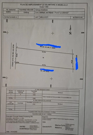 Teren intravilan - 1049 mp - Bajesti, com. Balilesti, la 11 km de Mioveni si 23 km Pitesti - imagine 2